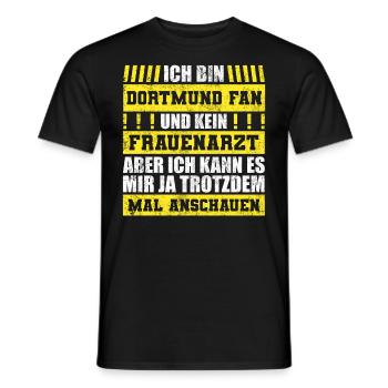 Dortmund Fan lustiges Dortmunder Sprüche Motiv - Männer T-Shirt - Schwarz - Vorne - AI Model Male 178 light (178cm)