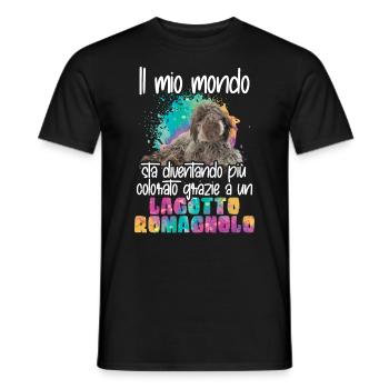 Mondo colorato Lagotto romagnolo canne - T-shirt homme - noir - Devant - AI Model Male 178 light (178cm)