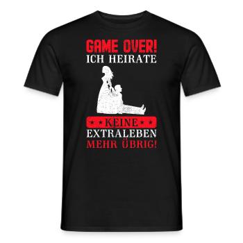Junggesellenabschied JGA Game Over - Männer T-Shirt - Schwarz - Vorne - AI Model Male 178 light (178cm)