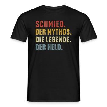 Schmied der mythos die legende der held - Männer T-Shirt - Schwarz - Vorne - AI Model Male 178 light (178cm)