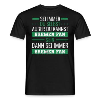 Bremen Fan Fußball Norddeutsch - Männer T-Shirt - Schwarz - Vorne - AI Model Male 178 light (178cm)