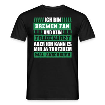Bremen Fan Norddeutsch Fußball Stadion Shirt - Männer T-Shirt - Schwarz - Vorne - AI Model Male 178 light (178cm)