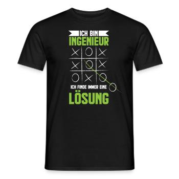 Ingenieur Engineer Beruf Job Karriere Spruch - Männer T-Shirt - Schwarz - Vorne - AI Model Male 178 light (178cm)