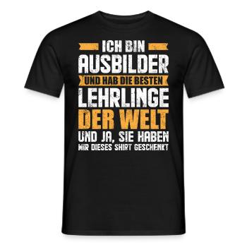 Ausbilder Jubiläum Geschenk - Männer T-Shirt - Schwarz - Vorne - AI Model Male 178 light (178cm)