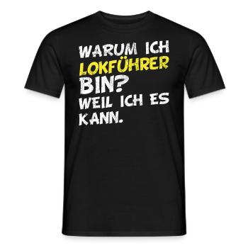 Beruf & Arbeit - Lustige Lokführer Sprüche - Männer T-Shirt - Schwarz - Vorne - AI Model Male 178 light (178cm)