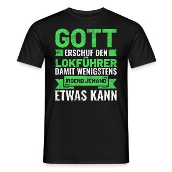 Dampflokomotive Eisenbahner Dampflok Spruch - Männer T-Shirt - Schwarz - Vorne - AI Model Male 178 light (178cm)