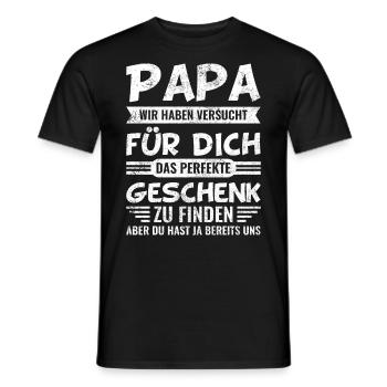 Vater Papa lustige Sprüche Geschenke - Männer T-Shirt - Schwarz - Vorne - AI Model Male 178 light (178cm)