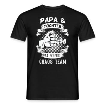 Papa & Tochter - Männer T-Shirt - Schwarz - Vorne - AI Model Male 178 light (178cm)
