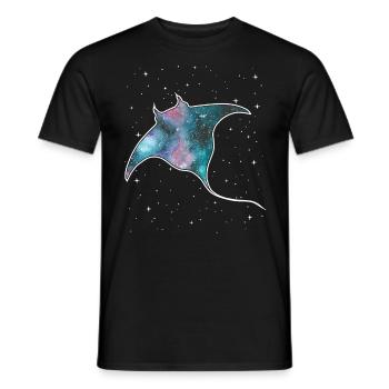 Mantarochen-Milchstraßen-Galaxie Stachelrochennebel - Männer T-Shirt - Schwarz - Vorne - AI Model Male 178 light (178cm)