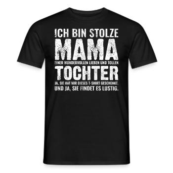 Lustige Sprüche Mama Tochter Partnerlook Geschenk - Männer T-Shirt - Schwarz - Vorne - AI Model Male 178 light (178cm)