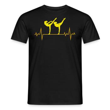 Gymnastique Artistique Gymnaste Heartbeat - T-shirt homme - noir - Devant - AI Model Male 178 light (178cm)