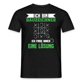 Bauzeichner - Männer T-Shirt - Schwarz - Vorne - AI Model Male 178 light (178cm)