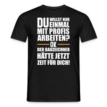 Bauzeichner - Männer T-Shirt - Schwarz - Vorne - AI Model Male 178 light (178cm)