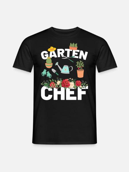 Gartenchef Gärtner Gartenarbeit Hobby Garten - Männer T-Shirt - Schwarz