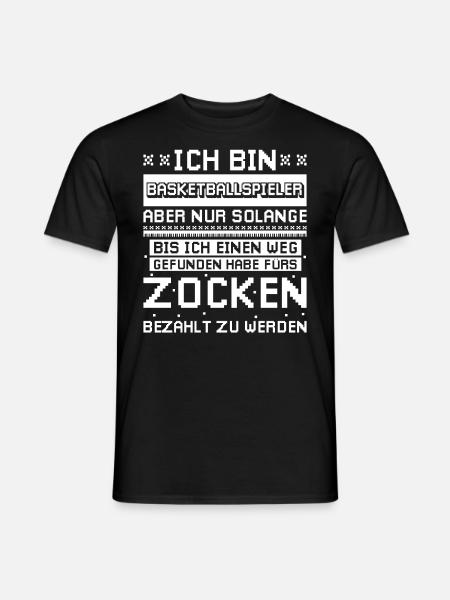 Basketball Gaming Gamer Basketballer Geschenkidee - Männer T-Shirt - Schwarz