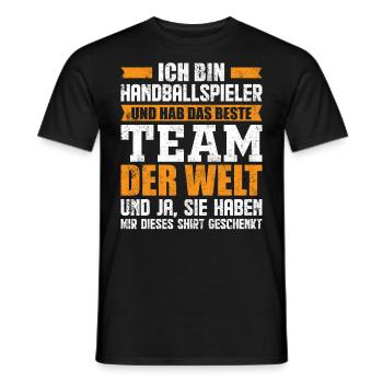 Handball Team Geschenk - Männer T-Shirt - Schwarz - Vorne - AI Model Male 178 light (178cm)