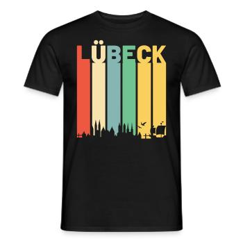 Lübeck - Männer T-Shirt - Schwarz - Vorne - AI Model Male 178 light (178cm)