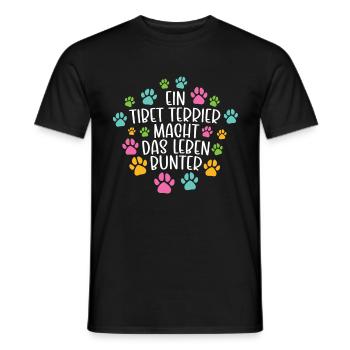 Tibet terrier machen Leben bunter Hund - Männer T-Shirt - Schwarz - Vorne - AI Model Male 178 light (178cm)
