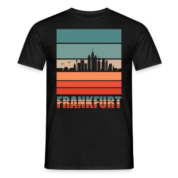 Frankfurt | Frankfurt Skyline - Männer T-Shirt - Schwarz - Vorne - AI Model Male 178 light (178cm)