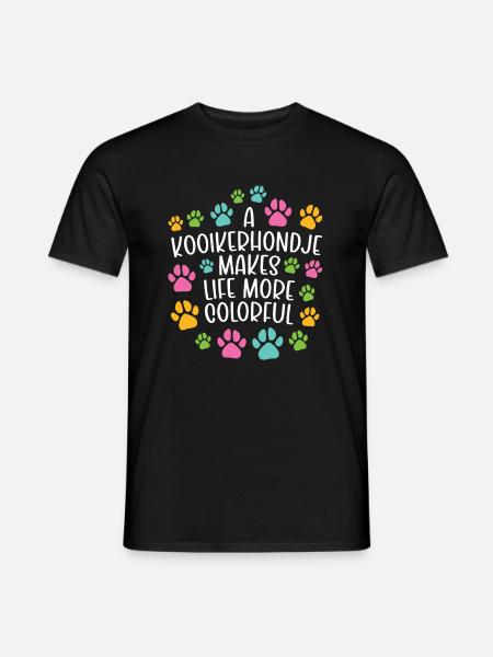 Kooikerhondje make life more colorful dog - Männer T-Shirt - Schwarz