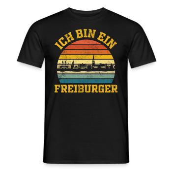 Stadt & Heimat | Freiburg - Ich bin Freiburger - Männer T-Shirt - Schwarz - Vorne - AI Model Male 178 light (178cm)