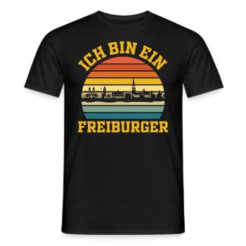 Freiburg | Ich bin ein Freiburger - Männer T-Shirt - Schwarz - Vorne - AI Model Male 178 light (178cm)