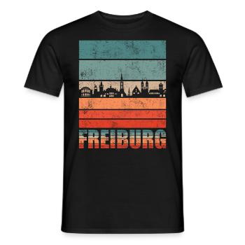 Freiburg - Männer T-Shirt - Schwarz - Vorne - AI Model Male 178 light (178cm)