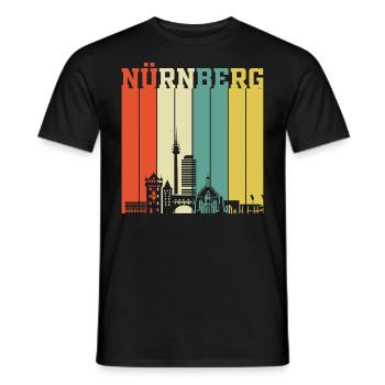 Nürnberg | Nürnberg Retro Vintage - Männer T-Shirt - Schwarz - Vorne - AI Model Male 178 light (178cm)