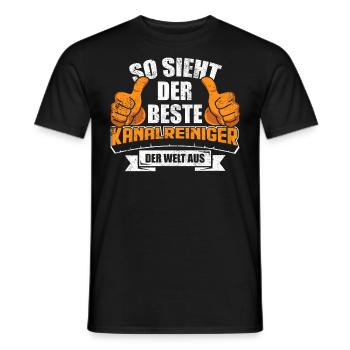 Kanalreiniger Vintage - Männer T-Shirt - Schwarz - Vorne - AI Model Male 178 light (178cm)