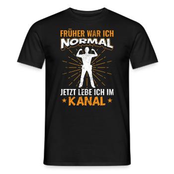 Lustiges Kanalreiniger Sprüche Geschenk - Männer T-Shirt - Schwarz - Vorne - AI Model Male 178 light (178cm)