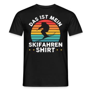 Skifahren - Männer T-Shirt - Schwarz - Vorne - AI Model Male 178 light (178cm)