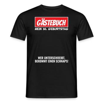 30 Geburtstag Gästebuch Party Outfit - Männer T-Shirt - Schwarz - Vorne - AI Model Male 178 light (178cm)
