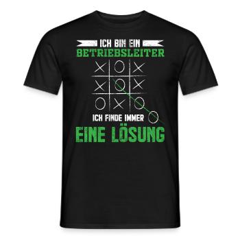 Betriebsleiter lustige Sprüche Beruf & Arbeit - Männer T-Shirt - Schwarz - Vorne - AI Model Male 178 light (178cm)