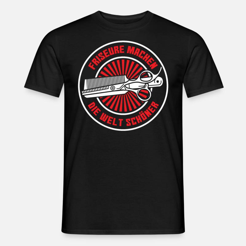 Friseur - Männer T-Shirt - Schwarz