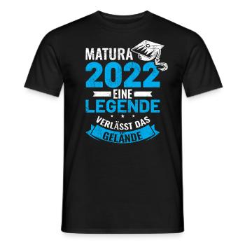 Witzige Matura 2022 Geschenkidee - Männer T-Shirt - Schwarz - Vorne - AI Model Male 178 light (178cm)