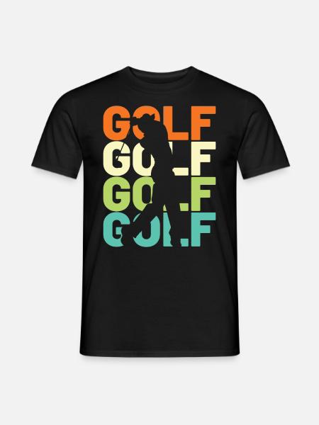 Golf Golfer Retro - Männer T-Shirt - Schwarz