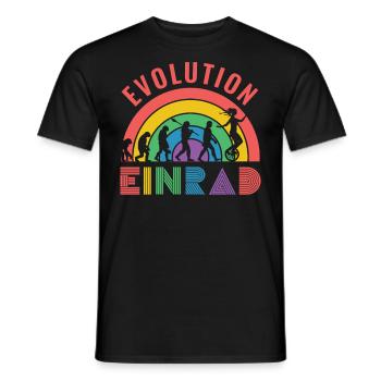 Einrad Evolution Geschenk - Männer T-Shirt - Schwarz - Vorne - AI Model Male 178 light (178cm)