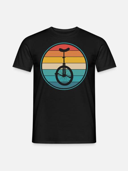 Einrad Retro - Männer T-Shirt - Schwarz