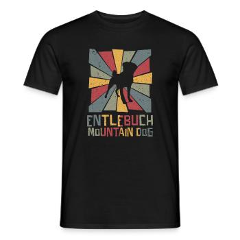 Vintage Entlebucher sennenhund - T-shirt homme - noir - Devant - AI Model Male 178 light (178cm)