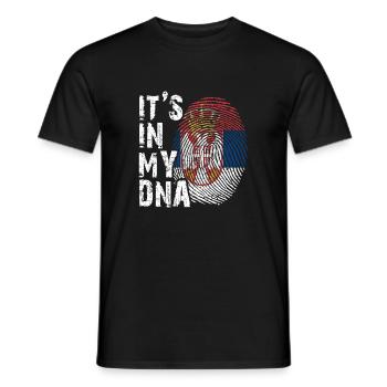 C’est dans mon ADN Serbie Serbien - T-shirt homme - noir - Devant - AI Model Male 178 light (178cm)