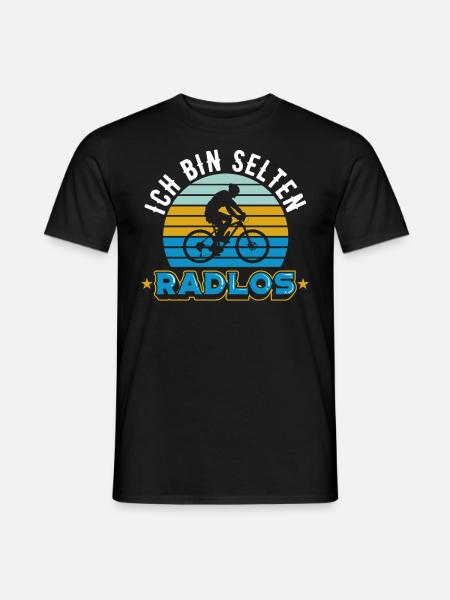 Fahrrad | Ich bin selten Radlos - Männer T-Shirt - Schwarz