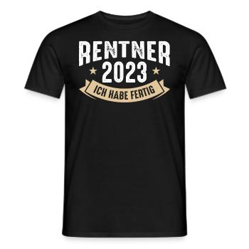 Rentner 2023 - Ich habe fertig - Männer T-Shirt - Schwarz - Vorne - AI Model Male 178 light (178cm)
