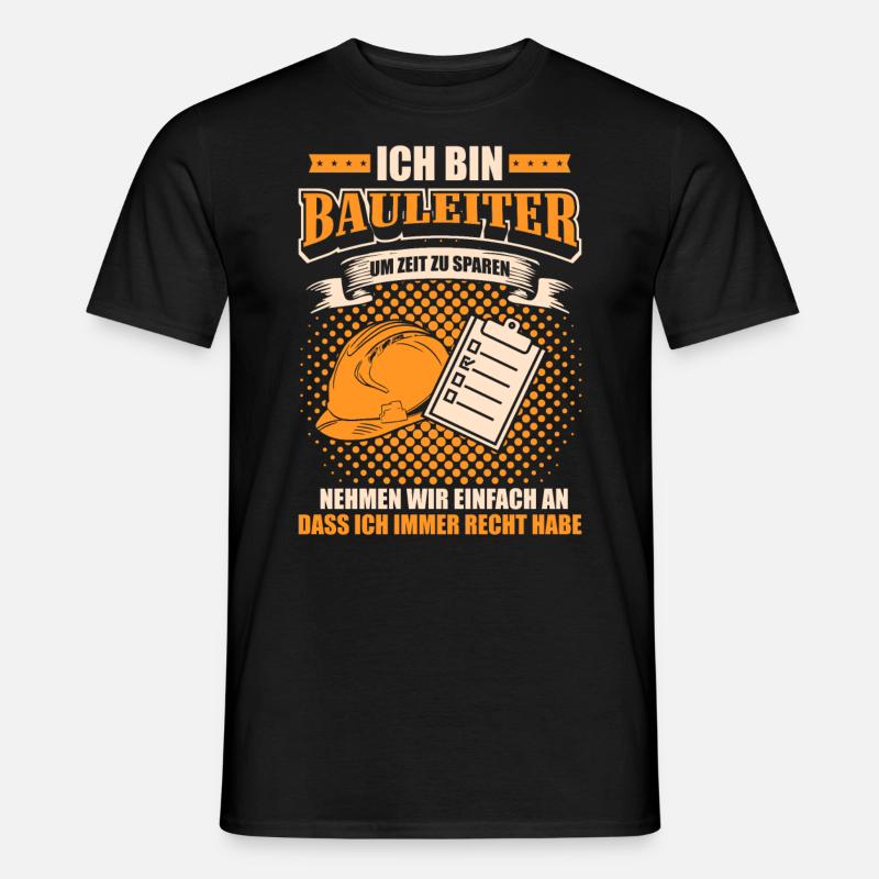 Bauleiter - Männer T-Shirt - Schwarz
