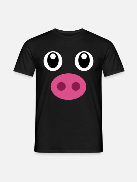 Pig Costume Halloween Pig - Men's T-Shirt - black