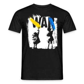 Ukraine | No war - Men's T-Shirt - black - Front - AI Model Male 178 light (178cm)