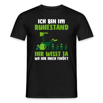 Rente Garten Rentnerin Gärtner Blumen - Männer T-Shirt - Schwarz - Vorne - AI Model Male 178 light (178cm)