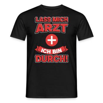 Arzt Sanitäter Karneval Fasching Kostüm - Männer T-Shirt - Schwarz - Vorne - AI Model Male 178 light (178cm)