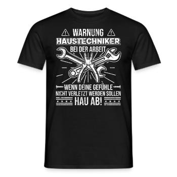 Haustechniker Haustechniker Hausmeister Beruf - Männer T-Shirt - Schwarz - Vorne - AI Model Male 178 light (178cm)