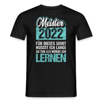 Meister 2022 - Männer T-Shirt - Schwarz - Vorne - AI Model Male 178 light (178cm)