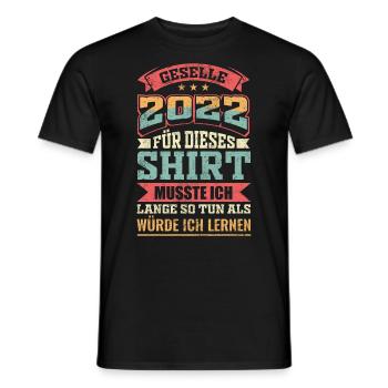 Geselle Abschlussprüfung Retro Geschenk - Männer T-Shirt - Schwarz - Vorne - AI Model Male 178 light (178cm)